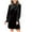 Black, variant on Women's Velvet Cocktail Mini Dresses Fall Winter Mock Neck Long Sleeve A-Line Homecoming Dress Elegant Loose Pleated Party Club Dress