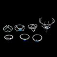 thumbnail image 3 of 7pcs Joyería de Moda de Navidad Partido Fijado Boho del Astas para Mujeres Hugo Anillos de la manera, 3 of 9