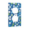 thumbnail image 2 of Yayeee Duplex Wall Plate 1-Gang 4.5"x2.7" Home Receptacle Light Switch Decorative Outlet Cover, Blue Dots, 2 of 7