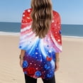 thumbnail image 7 of JoveMarine Women's V-Neck 3/4 Sleeve Tunic Top with Pockets Independence Day Printed Mid-Length Blouse Casual Summer Shirt for Patriotic Holiday Daily Wear Light Blue 2XL, 7 of 7