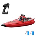 thumbnail image 1 of yeacher High-Speed 2.4GHz Turbo Jet RC Boat with Dual Battery, Low Power Alert, Water Cooling, and Anti-Capsize Feature (Red), 1 of 6