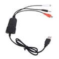thumbnail image 1 of USB Sound Capture Card, USB Sound Capture Supports Wave MP3 Format Widely Compatible Portable  for Cassette Tape, 1 of 7
