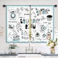 thumbnail image 5 of Cartoon Cute Laundry Room Curtains 27.5W x 39L Inch Rustic Farmhouse Washing Rod Pocket Short Cafe Small Window Treatment Drapes Decor 2 Panels, 5 of 5