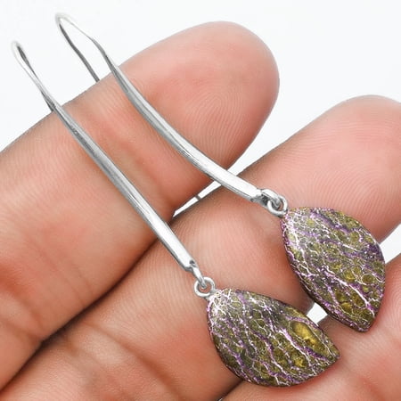 Desiregem Natural Purpurite - South Africa 925 Sterling Silver Adult Women Earrings Jewelry SDE55622