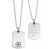 Personalized Stainless Steel Sports Dog Tag, Soccer