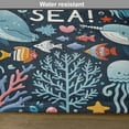 thumbnail image 5 of Ambesonne Marine Place Mats Set of 4, I Love Sea Animals Cartoon, Standard Size, Dark Blue Multicolor, 5 of 5