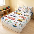 thumbnail image 3 of Erosebridal Emergency Vehicle Zipper Full Size Comforter Sets with Fitted Sheet and 2 Pillowcases, Fire Truck Zipper Bedding Set, Emergency Vehicles, Polka Dots Reversible, 3 of 7