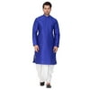 ELINA FASHION Men's Indian Banglori Silk Kurta Dhoti ( Pajama) Stitched Readymade Set Diwali Puja Traditional Wear