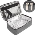 thumbnail image 4 of Large Insulated Lunch Bag Cooler Tote with Zipper Closure for Adults, Soft Lunch Box Cooler Bag with Top Handle for Men and Women, Portable Durable Lunch Tote Bag for Work Travel Office, 4 of 7