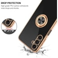 thumbnail image 3 of for Samsung Galaxy A14 5G Case, Galaxy A14 Case with 360 ° Rotatable Ring Holder Kickstand Car Mount Supported Electroplated Shockproof Phone Case for Samsung Galaxy A14 5G-Black., 3 of 15