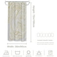 thumbnail image 3 of White Abstract Marble Decor Shower Curtain,Cream Ink Bathroom Decor Polyester Fiber Plastic Rings Quick-Drying Waterproof for Bathtubs/Bathroom, 72x36 inches, 3 of 6
