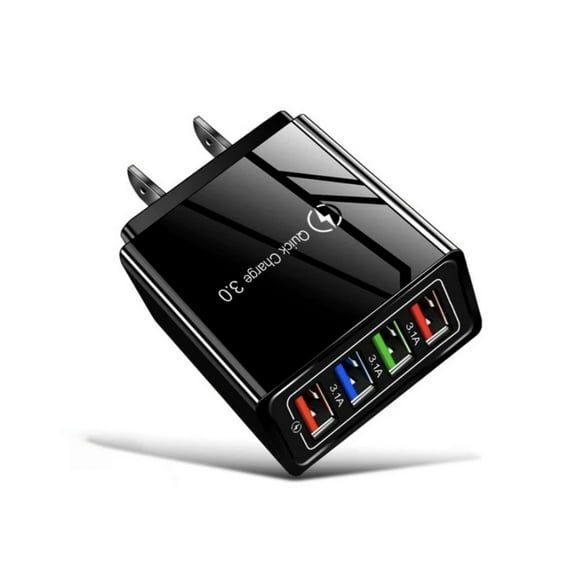 Fast Track USA USB Wall Charger Plug Block Cube 4 Port  Portable Quick Charger