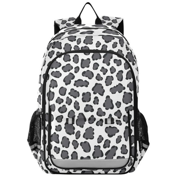 ALAZA Gray Leopard Laptop Backpack Purse Travel Bag Casual School Bookbag Rucksack for Women Men