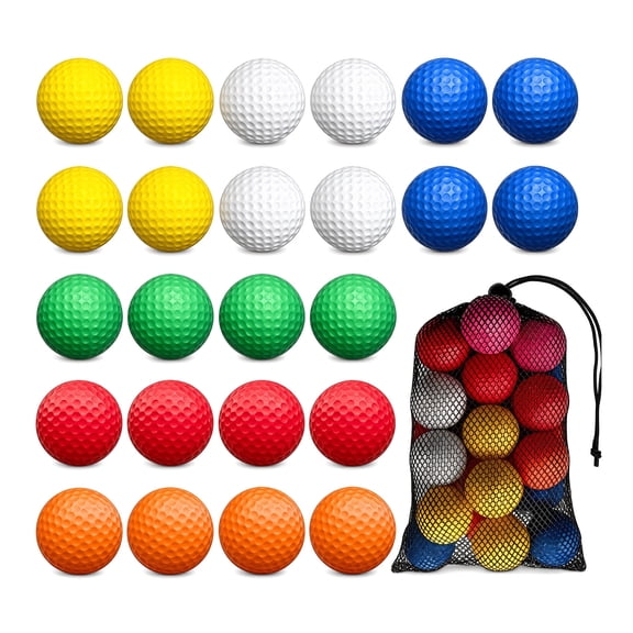 24 Pack Foam Golf Practice Balls,Practice Golf Balls for Backyard,Realistic Feel and Limited Flight Soft Golf Balls for Indoor or Outdoor Training