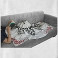 thumbnail image 6 of Tribal Soft Flannel Fleece Throw Blanket, Style Tattoo Circular Vector Art Leaves Like Frame Modern Print, Cozy Plush for Indoor and Outdoor Use, 50" x 60", Black White and Ruby, by Ambesonne, 6 of 6
