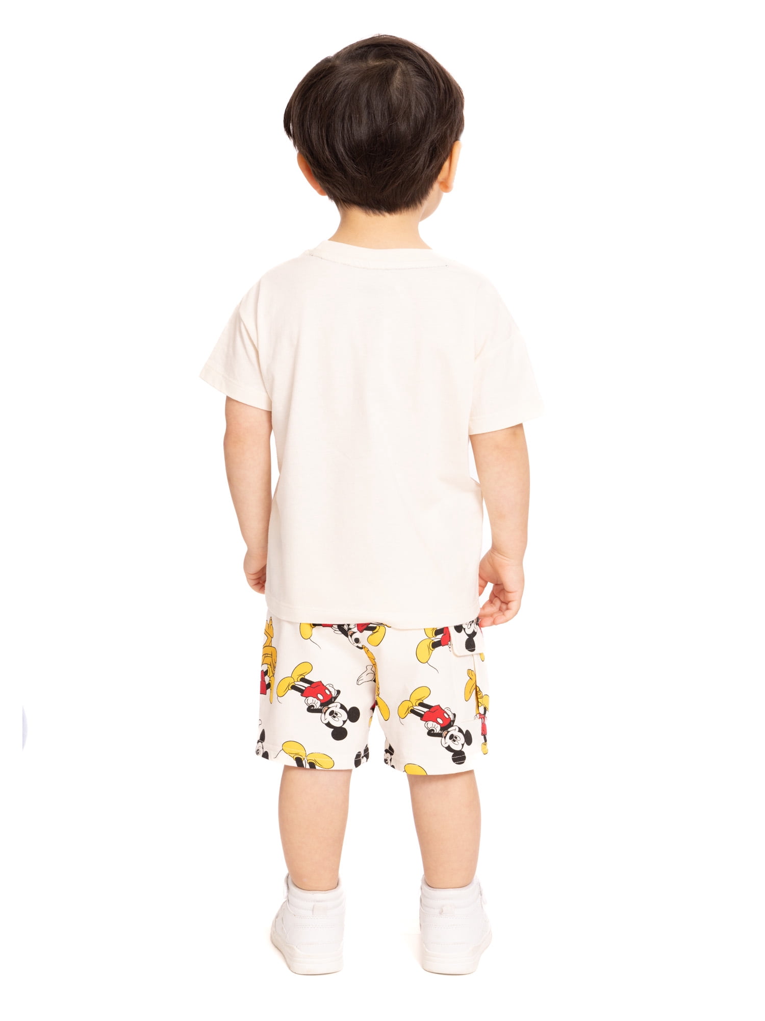 Mickey Mouse Baby and Toddler Boy Short Sleeve Graphic Tee and Matching Shorts Set, 2-Piece, Sizes 0/3M-5T