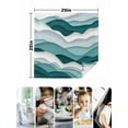 thumbnail image 5 of Turquoise Ombre Cloth Napkins Washable Set of 1, Modern Geometric Moire Abstract Art Reusable Dinner Table Napkins Cloth Bulk for Weddings Kitchen Restaurants Hotel Events Parties 20 x 20 Inch, 5 of 9