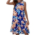 thumbnail image 1 of Vestido holgado Fridja informal con cuello redondo y estampado de verano, 1 of 8