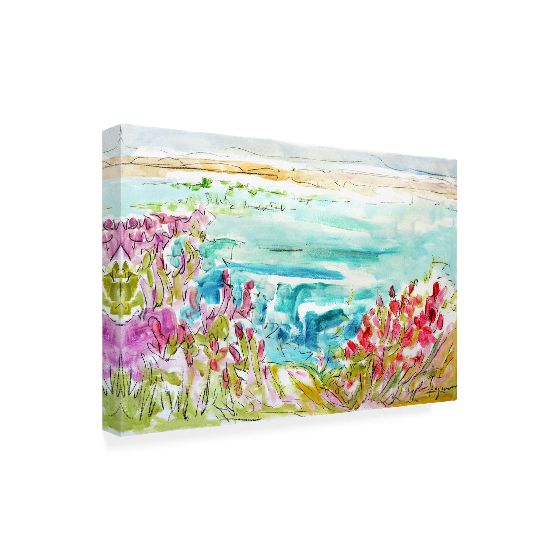 Canvas Wall Art - Dorothy Fagan ' Onawhimfly' Wall Art for Living Room, Bedroom, or Office D?cor by Trademark Fine Art - 47 x 30 Inches