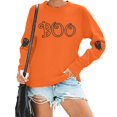 thumbnail image 4 of Peichun Halloween Sweatshirts for Women Oversized Long Sleeve Crewneck Pullover Sweatshirt Funny Boo Graphic Loose Fit Comfortable Spooky Season Fashion Fall Tops 2026 1-Orange XXL, 4 of 4