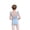 Light Blue, variant on LYMAYTER Girls Gymnastics Leotards Kids Cross Back Practice for 3-11Y Ruffle Short Sleeve Ballet Bodysuit