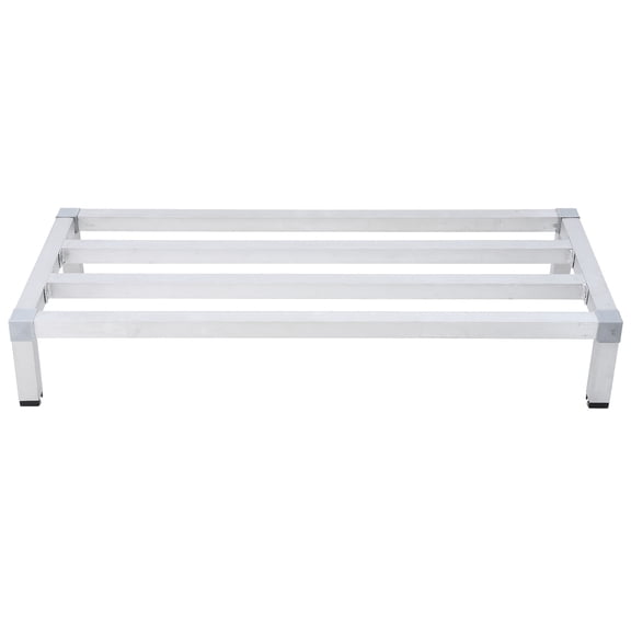 TEQIN Aluminum Dunnage Rack,48” x 14” Commercial Food Floor Rack, 8” Off the Floor, 1000 lbs Capacity All-Welded Aluminum Storage, Food Service Storage Racks for Restaurants Kitchen Warehouse