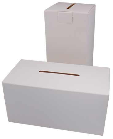 Blank Square Donation Can Or Fundraising Charity Box Cardboard