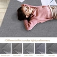 thumbnail image 3 of COZONY 9'x12' Washable Area Rug, Modern Textured Low-Pile Polypropylene Carpet, Stain Resistant Non-Slip Solid Accent Rug for Living Room, Gray, 3 of 17