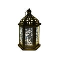 thumbnail image 2 of Dvkptbk Decorative Lights Mini Lantern with LED Ramadan Lantern Decoration Mini Lantern Decor with Candles Hanging Lanterns for Ramadan Decor Christmas Wedding Table Centerpiece Decor, 2 of 6