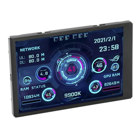 

PC Secondary Screen 3.5in IPS Mini Monitor Visual Theme Editing Easy To Install USB Connection Multifunctional For Electronic Devices