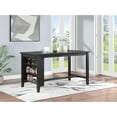 thumbnail image 5 of Elliston Rectangular Counter Height Dining Table with Storage Shelves Dark Grey, 5 of 7