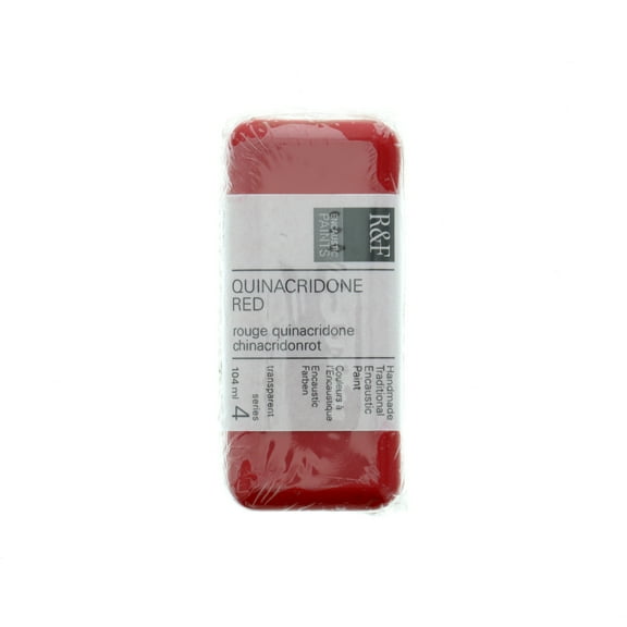 R&F Handmade Paints Encaustic Paint Cake, 104ml, Quinacridone Red