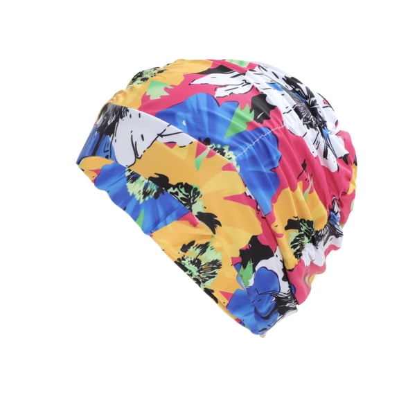 Unique Bargains 1 Pc Breathable Ink Style Swimming Cap Assorted Color