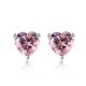 thumbnail image 1 of Aretes de corazón CHAO con circonita cúbica morada para San Valentín, 1 of 5