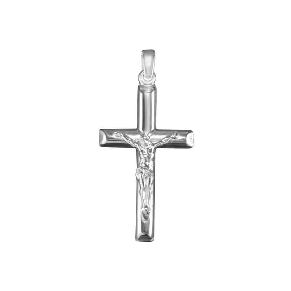 Crucifix Cross Pendant small size Solid 925 Solid Sterling Silver Made in Italy JARGOD