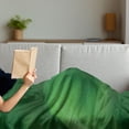 thumbnail image 3 of Forest Green Soft Flannel Fleece Throw Blanket, Abstract Pattern with Color Wave in Green Shades Ombre Effect, Cozy Plush for Indoor and Outdoor Use, 50" x 70", Forest Green Pale Green, by Ambesonne, 3 of 5