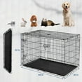 thumbnail image 2 of GarveeLife 48 Inch Rabbit Cage, Portable Rabbit Carriers with Slide Out Tray, Top & Front Door, Folding Small Critter Carriers Cage for Bunny, Ferret, Chinchilla,  Cat, Rat, 2 of 7