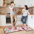 thumbnail image 6 of Watercolor Pink Cherry Kitchen Mat Set of 2 Cushioned Non Slip Rugs for Bedroom Floor Runner Mats, 6 of 7