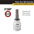 thumbnail image 3 of Titan 15657 Hex Bit Socket, 7/32", 3/8" Drive, Chrome Vanadium Steel Steel, 3 of 3