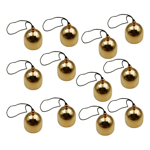 Christmas Bells For Decoration Christmas Bells Brass Bells Hanging Bells For Decoration Christmas Bells For Mantle 12pcs Hanging Bells With Hanging Rope Wind Chimes DIY Metal Small