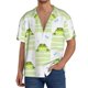 thumbnail image 1 of Fotbe Frogs and Dragonflies Camisa Estampada de Manga Corta para Hombre, Casual de Verano, Estilo Playero, Sin Arrugas-Small, 1 of 5
