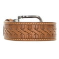 thumbnail image 5 of Buffalo Full Grain Leather Single Stitched Black Leather Adjustable Belt for Men, 5 of 8