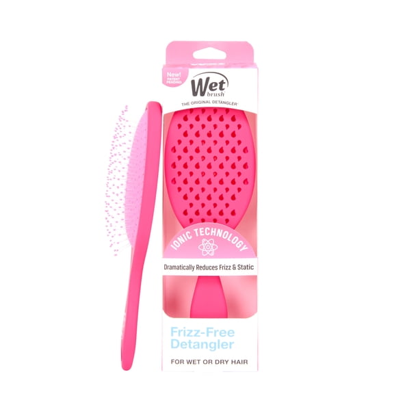 Wet Brush Pink Frizz-Free Detangler Hair Brush with Ionic Technology