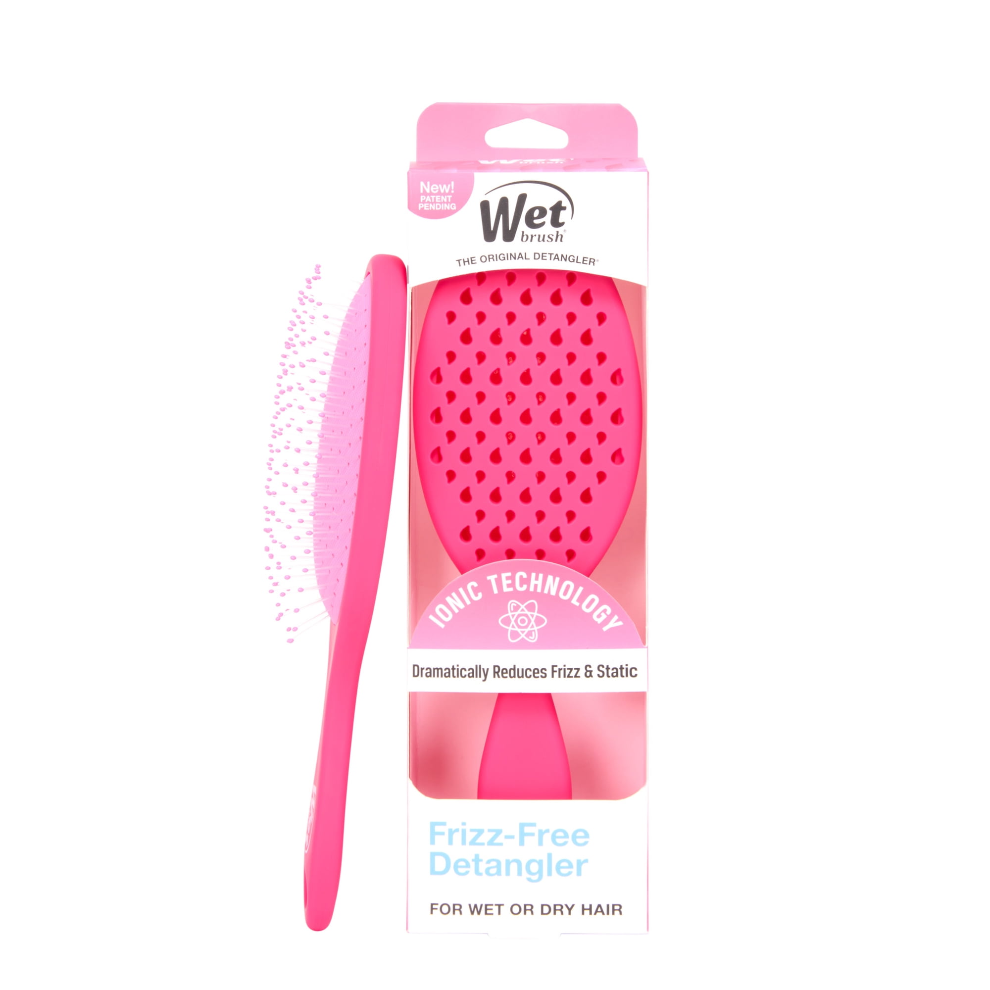 Wet Brush Pink Frizz-Free Detangler Hair Brush with Ionic Technology