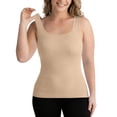 thumbnail image 3 of Stichou Women's Tank Tops Summer Square Neck Workout Cropped Ribbed Spring Camisole Sleeveless Clothes Beige 2XL, 3 of 6