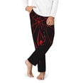thumbnail image 2 of Susaid Red Spider Print Teen Pajama Pants, Soft Long Sleep Bottoms with Elastic Waist and 2 Pockets, for Ages 5-16-Large, 2 of 6