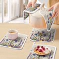 thumbnail image 5 of Spring Floral Pot Holders for Kitchen Heatproof Potholder, 5 Pack Purple Flowers Summer Botanical Rustic Hot Pads Multipurpose Oven Pads Cloth Potholders Trivet for Cooking Baking, 5 of 8