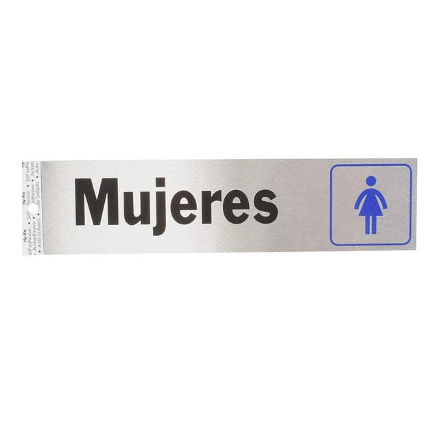 Letrero Para Puertas Mujeres Aluminio 20.3X5.1 Cm