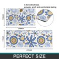 thumbnail image 7 of Blue and Yellow Pioneer Flower Kitchen Rugs Sets Of 2,Anti Fatigue Kitchen Mat Rugs Non Slip Washable,Decorative Kitchen Floor Mats for Kitchen,Sink,Laundry,17"x30"+17"x47", 7 of 7