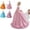 Pink, variant on Homellea Creative Bubble Princess Tissue Box Holder, Elegant Princess Figurine Resin Statuette for Living Room Decor, Napkin Dispenser for Vanity or Office, Unique Housewarming Gift